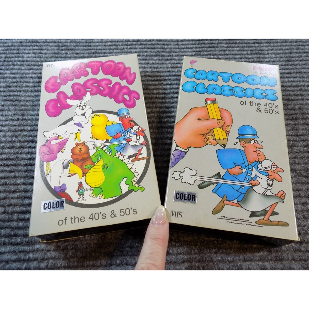 Cartoon Classics of the 40s & 50s VHS Set 1985 Bugs Bunny Popeye Superman Color